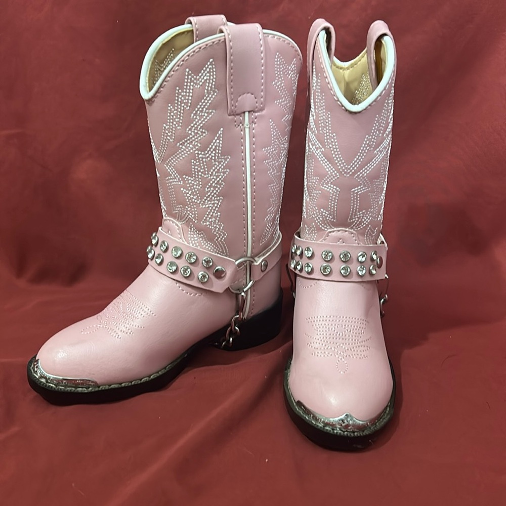 Lil Durango Girls' 10-in. Rhinestone Cowboy Boots
